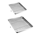 thumbnail image 4 of Rack Tray Set Stainless Steel Cooling Rack cooling rackstainless steel cake Non-Stick Cake Grill Kitchen Cupcake Baking Tool, 40x30x2.5cm, 4 of 9