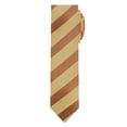 thumbnail image 2 of Jacob Alexander Men's Slim Stripe Tonal 2.5 inch Wide Neck Tie - Vegas Gold, 2 of 7