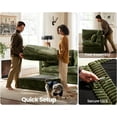 thumbnail image 2 of CHIC HOUSE Corner Seat for Modular Oversized Couch,Plush Corduroy Upholstered Chaise Module with Chenille Fabric,Convertible Sectional Sofa Unit in Green, 2 of 9