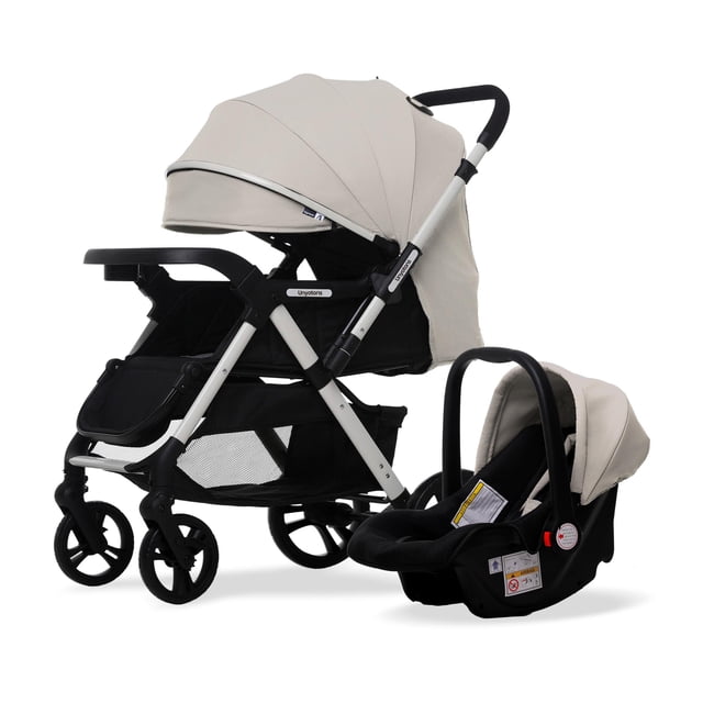 Carriola con sistema de viaje para bebé UNYOTONS Portabebe Beige