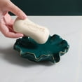 thumbnail image 4 of Jabonera de hoja de loto de cerámica, soporte de anillo, soporte para pulsera, bandeja de jabón, bandejas de bañera para bañera y jabón, 4 of 5