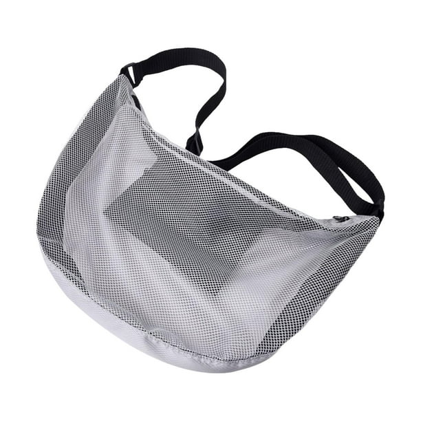 Bolso bandolera deportivo de tela Oxford con bolsillo con cremallera, ligero y con una sola bola. Gris