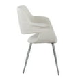 thumbnail image 2 of LumiSource Chrome Metal, Cream Velvet Vintage Flair Chair - Set of 2, 2 of 4