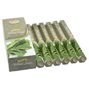 Govinda Incense - White Sage - 120 Incense Sticks, Premium Incense, Masala Coated