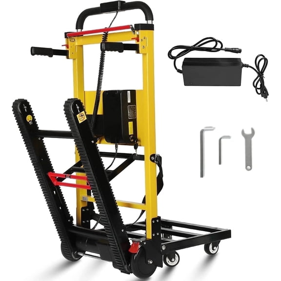 Electric Hand Truck,Max Load Capacity 441lbs,Stairs Up and Down Stairs with Rubber Chains for Easy Moving Heavy Furniture,116cm x 48cm x 23cm(11A)