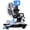 black +blue, variant on LuckyNote 10-Inch Single Bevel Double Speed Sliding Miter Saw, 48T Blade, 2-Speed 3200/5000 RPM, 3.5"x13" Cutting Capacity Black+Orange