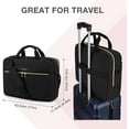 thumbnail image 4 of Durable Polyester Laptop Bag for Women, TSA Friendly Design with Padded Shoulder Strap, Black, 4 of 5