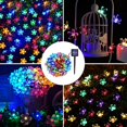 thumbnail image 4 of Solar Flower String Lights,23ft 50 LED Cherry Blossoms Solar Fairy Light, Outdoor Waterproof String Lights for Christmas Tree, Home, Garden, Wedding, Patio, Party Decorations (colorful), 4 of 8