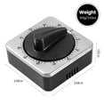 thumbnail image 4 of Kitchen Timers for Cooking, Chef Cooking Timer Clock with Loud Alarm,100% Mechanical Desk Timer - No Batteries Required - Magnetic Backing, Exquisite Stainless Steel Body，Countdown Reminder Magnetic, 4 of 6