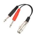 thumbnail image 3 of XLR Y Splitter Microphone Cable, Y Splitter Microphone Cable Excellent Transmission Quality Professional Sound XLR Female To Dual 6.35mm Male  For Microphone, 3 of 8