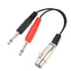 thumbnail image 1 of Cable De Micrófono Divisor En Y, XLR Hembra A Doble Macho De 6,35 Mm Plug And Play 7,9 Pulgadas Sonido Profesional Cable De Micrófono Divisor En Y XLR Duradero Para Reproductor ANGGREK Fotografía, 1 of 8