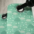 thumbnail image 3 of Ambesonne Umbrella Grommet Curtain, Wet Weather in Green, 50" x 120", Pale Green Sea Green, 3 of 6