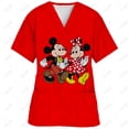 thumbnail image 2 of Blusa médica con estampado navideño de Mickey Mouse, talla 5xl, uniforme de manga corta, uniforme de médico y enfermera, blusas de trabajo para centros de revisión para niños, 2 of 4