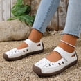 thumbnail image 6 of Xfvqtps Womens Casual Walking Sandals Closed Toe Sandals Hook and Loop Strap Hollow out Breathable Comfortable Shoes, 6 of 9
