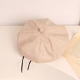 thumbnail image 3 of Cheers.US Kids Beret Solid Color Adjustable Faux Leather Beret French Berets Hat Caps Causal Beanie Hat for Boys Girls, 3 of 7