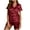 Wine, variant on Summer Pajamas for Women Womens Silk Satin Pajamas Set Two-Piece Sleepwear Loungewear Pajama Sets Red XL