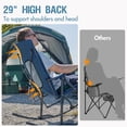 thumbnail image 4 of PORTAL Folding Camping Rocking Chair, Portable Outdoor Rocker with Mesh High Back, Supports 400 lbs, Blue, Set of 2, 4 of 9