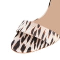 thumbnail image 3 of XYD Women Elegant Open Toe Ribbon Sandals Lace Up Stiletto High Heels Evening Club Dress Shoes Size 7.5 Multi Print, 3 of 4