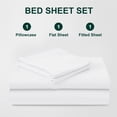thumbnail image 3 of Chun Yi Deep Pocket Bed Sheets Set 3-Piece Twin XL Bed Sets Soft Microfiber Sheets Set (Twin XL, White), 3 of 6