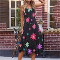thumbnail image 4 of Ovzne Robes pour Femmes 2025 Robe pour Femme Mode Été Imprimée Sans Manches Col Rond Débardeur Décontracté Robe de Vacances Imprimée Liquidation, 4 of 7