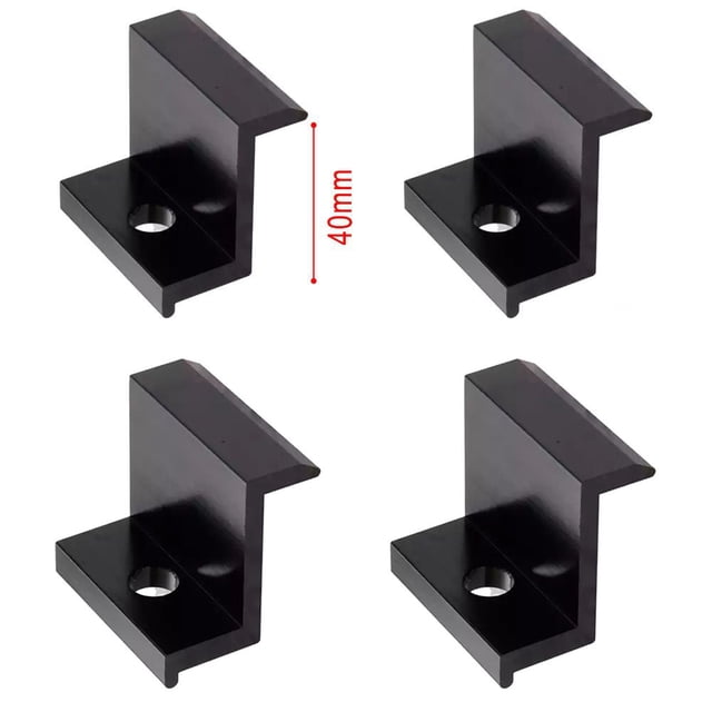 4PCS PV Module Bracket End Clamps Aluminum Alloy Solar Panel Fixing Mount Accessory Photovoltaic Module Mount Solar Power Parts