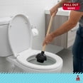 thumbnail image 2 of Heavy Duty Toilet Plunger Commercial Grade Double Thrust Force Rubber Cup with Wood Handle 2 Pack (22"), 2 of 4
