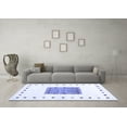 thumbnail image 3 of Ahgly Company Machine Washable Indoor Rectangle Solid Blue Modern Area Rugs, 7' x 10', 3 of 4