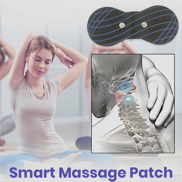 LJNYFDC Body Massage Pad Portable Neck Massage Pad Mini Intelligent Pulse Multi Modes Pain Relief for Men and Women Shoulder and Back