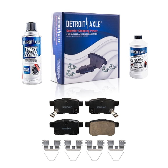 Detroit Axle - Rear Brake Pads for 2011-2017 Honda Accord 2011-2014 Acura TSX, Ceramic Brake Pads with Hardware 2012 2013 2015 2016 Replacement