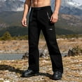thumbnail image 4 of qucoqpe Men's Snow Ski Hiking Pants Unisex Winter Fleece Lined Snowboard Pants Softshell Skiing Ice Pants with Zipper Pockets, 4 of 10
