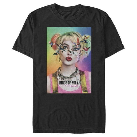 Men's Birds of Prey Flight Movie Poster  Graphic Tee Black Small