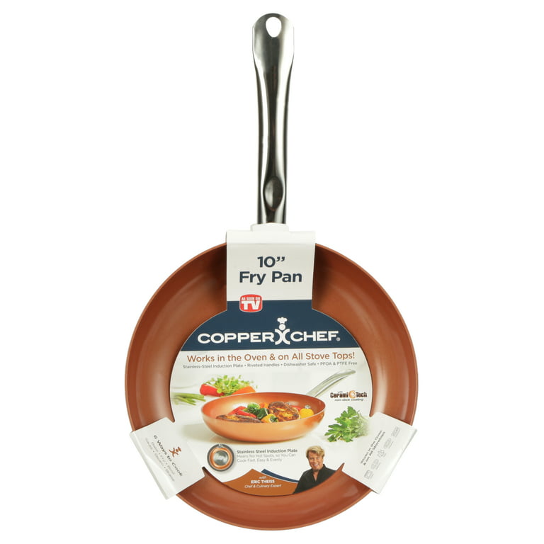 Copper Chef Copper CHef 3-Piece Non-Stick Fry Pan Set, 8 Inch, 10 Inch, and 12  Inch