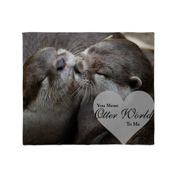 CafePress - You Mean Otter World To Me Otters Ki Throw Blanket - Soft Fleece Throw Blanket, 50"x60" for All Ages