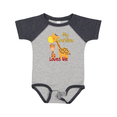 

Inktastic My Grandma Loves Me Giraffe Gift Baby Boy or Baby Girl Bodysuit