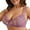Purple, variant on Women's Low Cut Bralette Crop Top Push Up Brassiere Thin Cup Deep V Plus Size Unpadded Bra 40