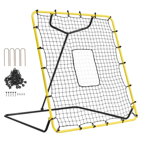 Red Rebounder de béisbol y sóftbol VEVOR PitchBack 1,2x1,4 m