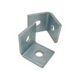 thumbnail image 2 of 5 Pack - 2 Hole, L Shaped 90 Degree Connector Bracket for All 1-5/8" Strut Channel - Heavy Duty, Electro-Galvanized (5), 2 of 3