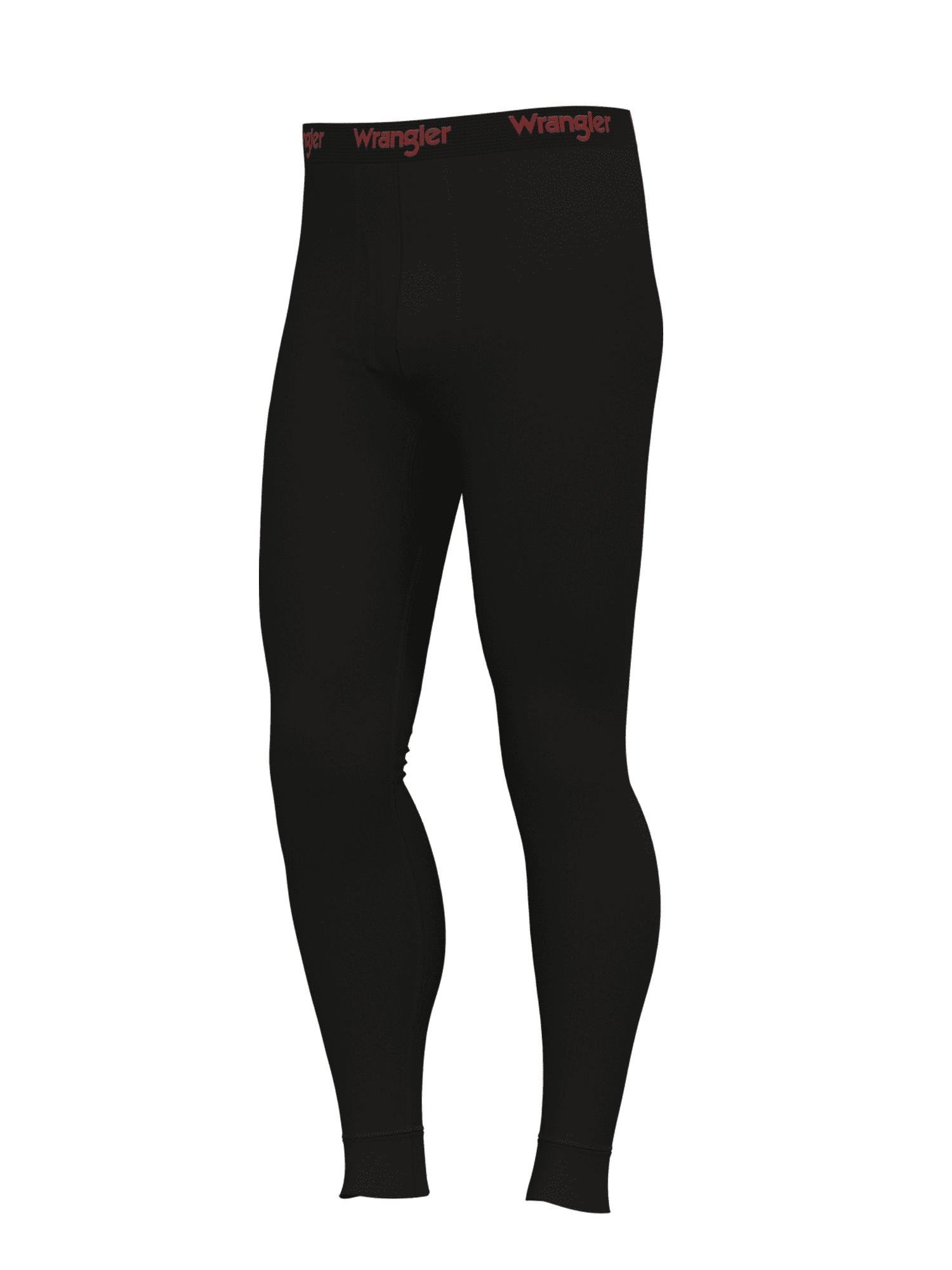 Wrangler Premium Men's Active Stretch Base Layer Thermal Pants, M, Black