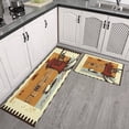 thumbnail image 3 of Coffee Vintage Stamp Pattern Kitchen Mats for Floor Set Of 2,Kitchen Rugs Mats with Dirty Resistance,washable,Non-Slip,kitchen Mats 17.7x24+17.7x48inch, 3 of 7