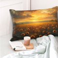 thumbnail image 4 of Cauagu Sunflower Sunset Rainfall Print Pillow Covers with Envelope Closure,1PC Pillow Cases Decorative Pillow Case for Bed & Couch, Pillows Not Included-16"x24", 4 of 6