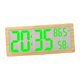 thumbnail image 5 of Marco de bambú Reloj de pared Digital de 14 pulgadas Reloj de escritorio 3 niveles de brillo reloj despertador con para sala de estar , estilo D BLESIY reloj de pared, 5 of 8