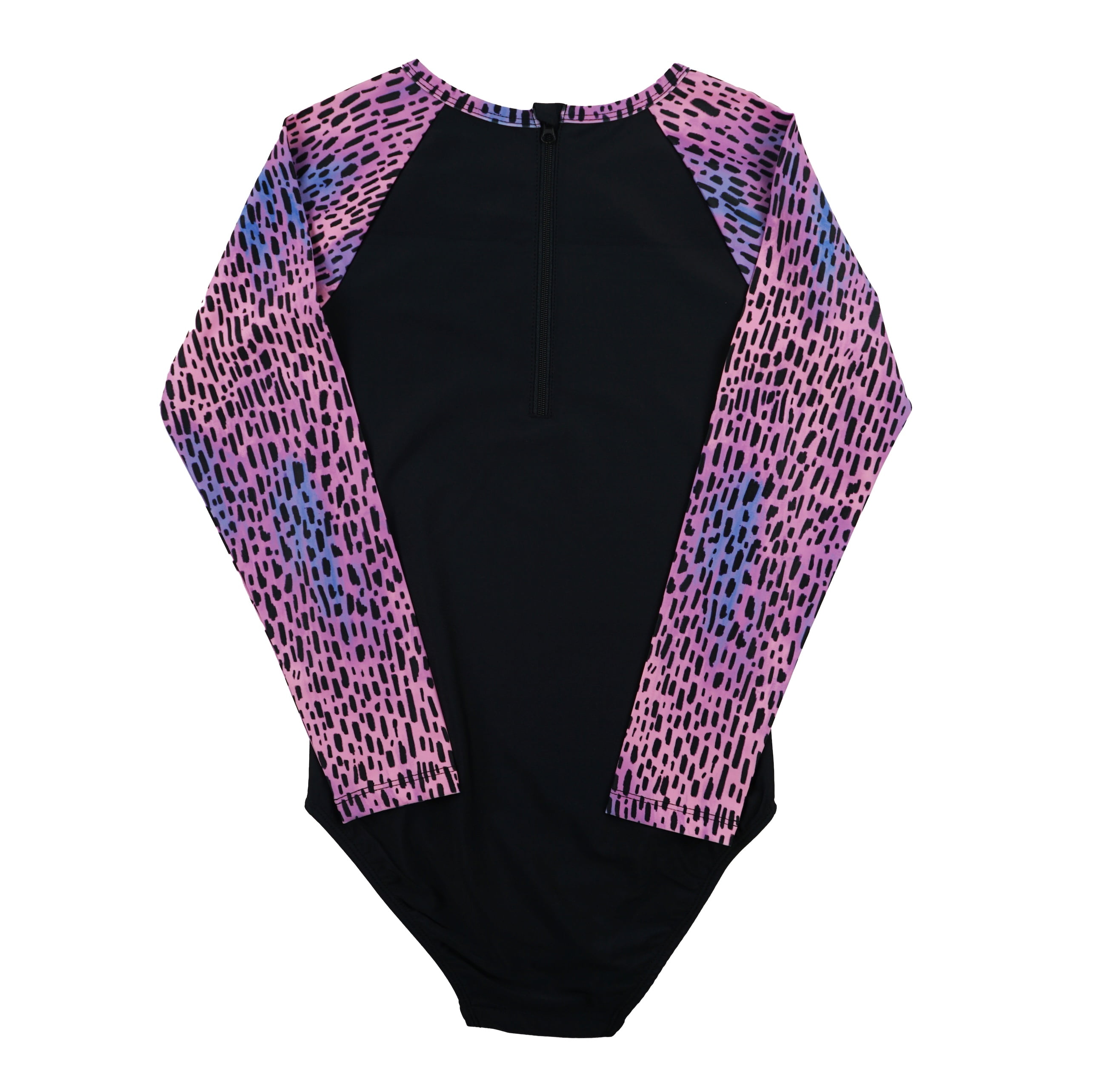 Maui and Sons Girls Organica Long Sleeve One-Piece Swimsuit, High Performance Stretch Bathing Suit and Athletic Swimwear for Kids