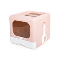 thumbnail image 1 of Amdohai Portable Foldable Cat Litter Box Large Fully Enclosed Cat Potty Toilet Front Entry Top, 1 of 8