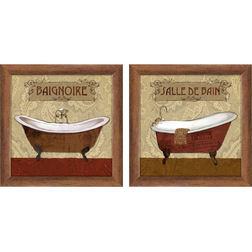 French Bath Art, Set of 2