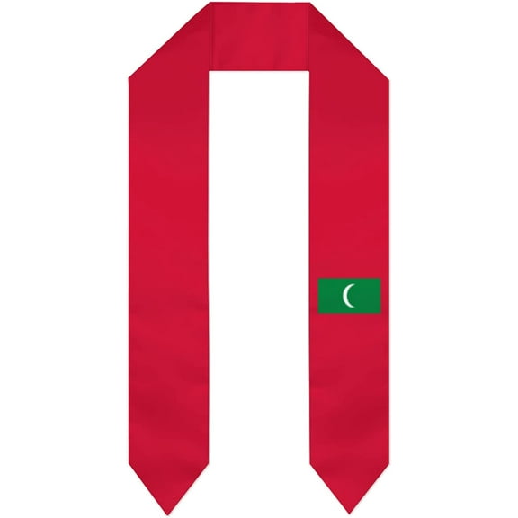 DABOYOZHZH Maldives Flag Cool Graduation Shawl Sash Stole Wraps Scraf For International Study Pride Women Men