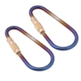 thumbnail image 4 of LOVIVER Pack 2 Titanium Keychain Carabiners, Screw Locking D- Buckle, Backpack Clip, 4 of 5