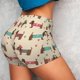 thumbnail image 4 of Balery Dachshund Dog Puppy Pantalones cortos de entrenamiento estampados para mujer, sin costuras, ajustados, para gimnasio, yoga, correr, deportes, ejercicio activo, fitness.-X-Large, 4 of 8