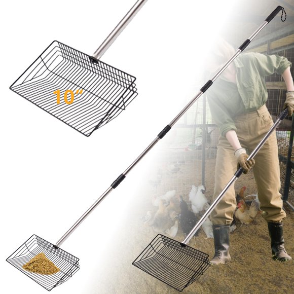Pet Scoop HitTopss, mango ajustable de 24 a 68 pulgadas, cabeza de 25 cm