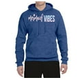 thumbnail image 2 of Mermaid Vibes Cute Shimmer | Mens Fashion Hooded Sweatshirt Graphic Hoodie, Vintage Heather Blue, 2XL, 2 of 3