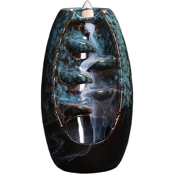 Backflow incense burner, incense waterfall ceramic aromatherapy